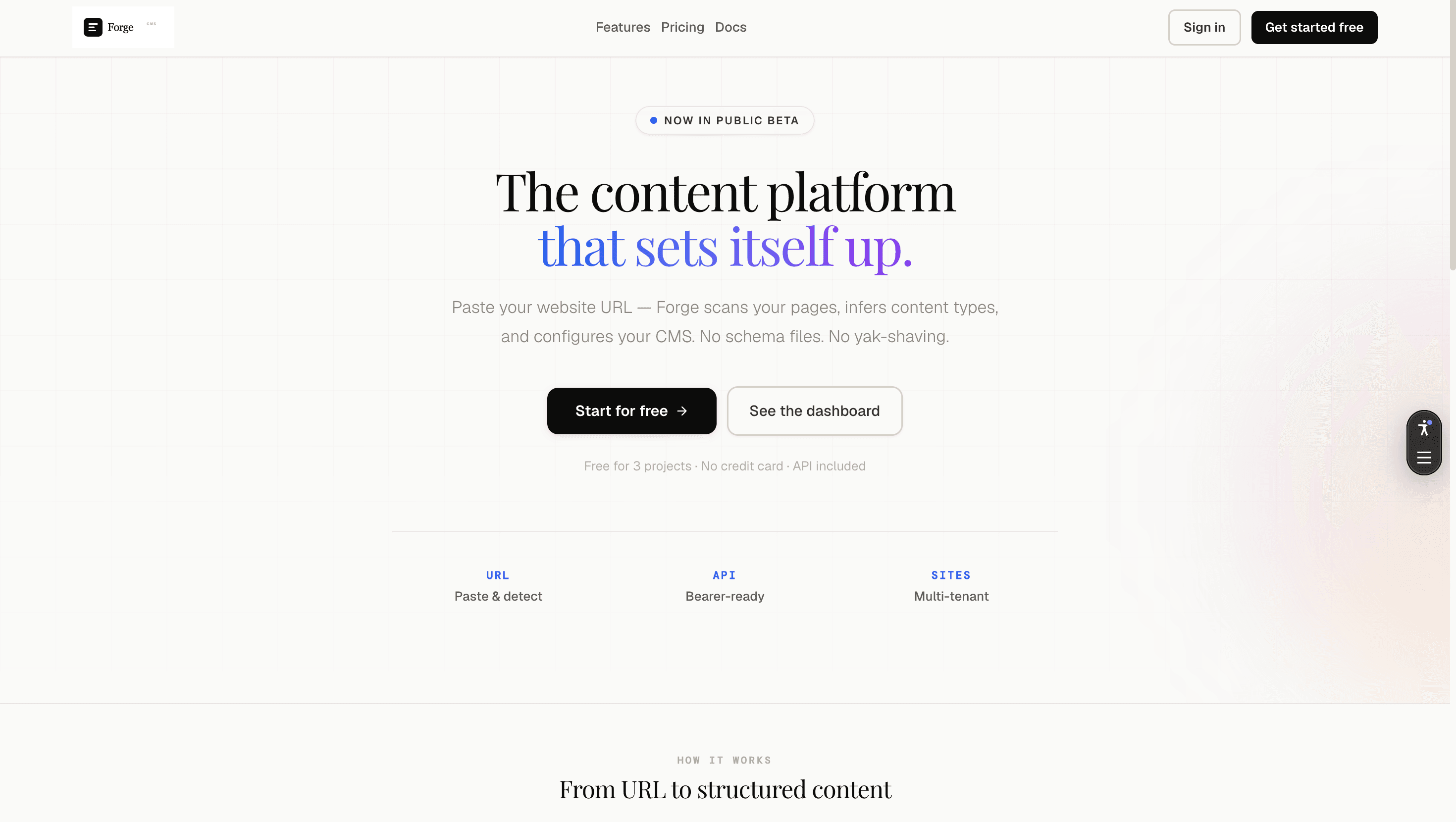Forge content platform screenshot